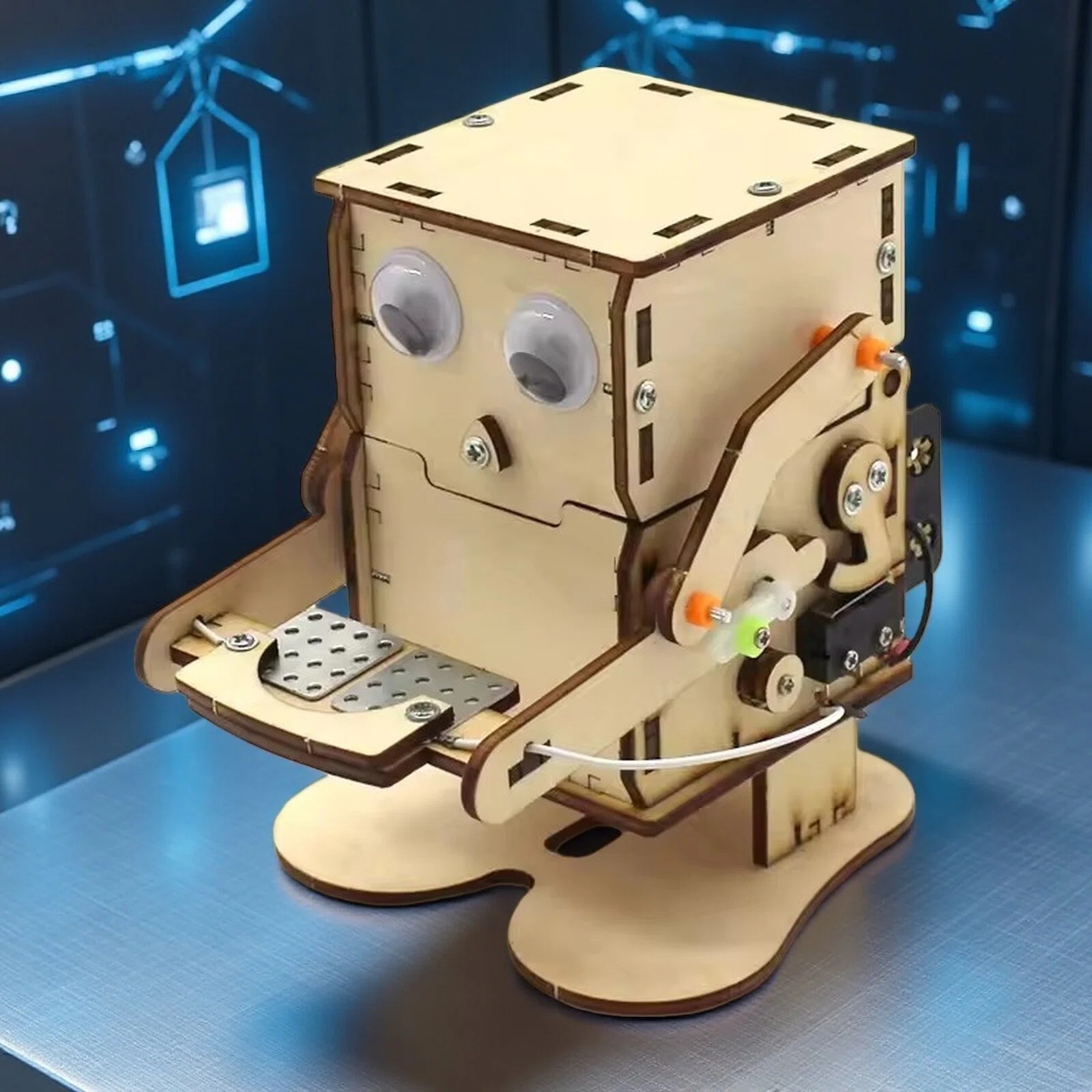 Science Project Robot - DIY Coin swallowing robot Coin Eating