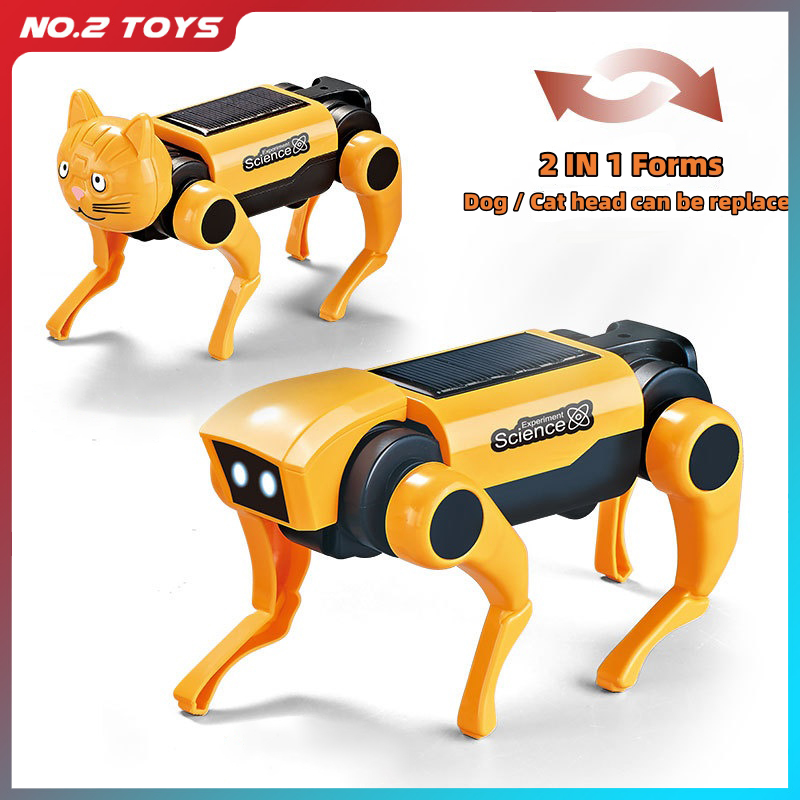 Science Project Robot - 2IN1 Solar Robot Dog Replaceable Cat