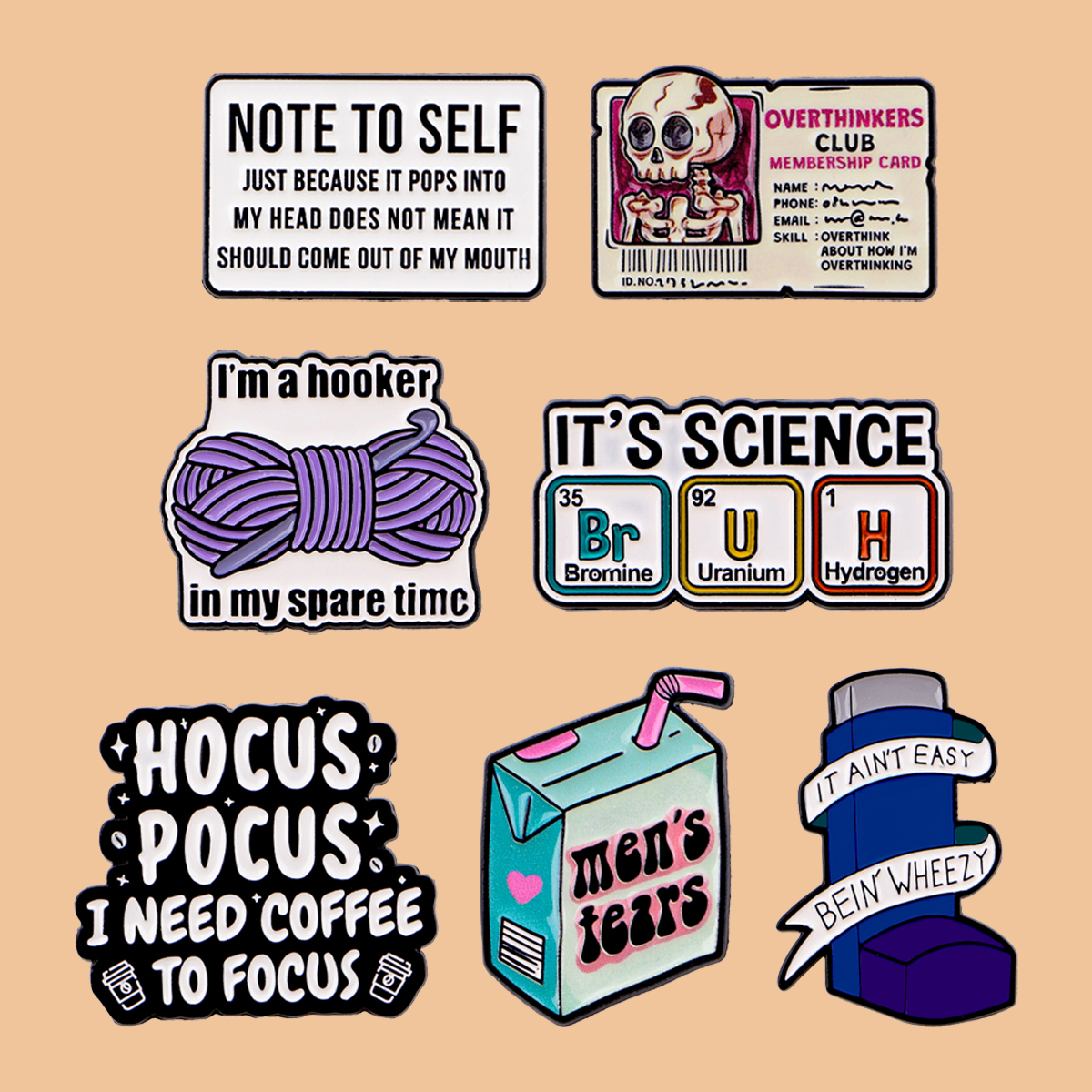 Funny Cartoon Quotes Enamel Pi - Science Bob incelemesi ve fiyatı