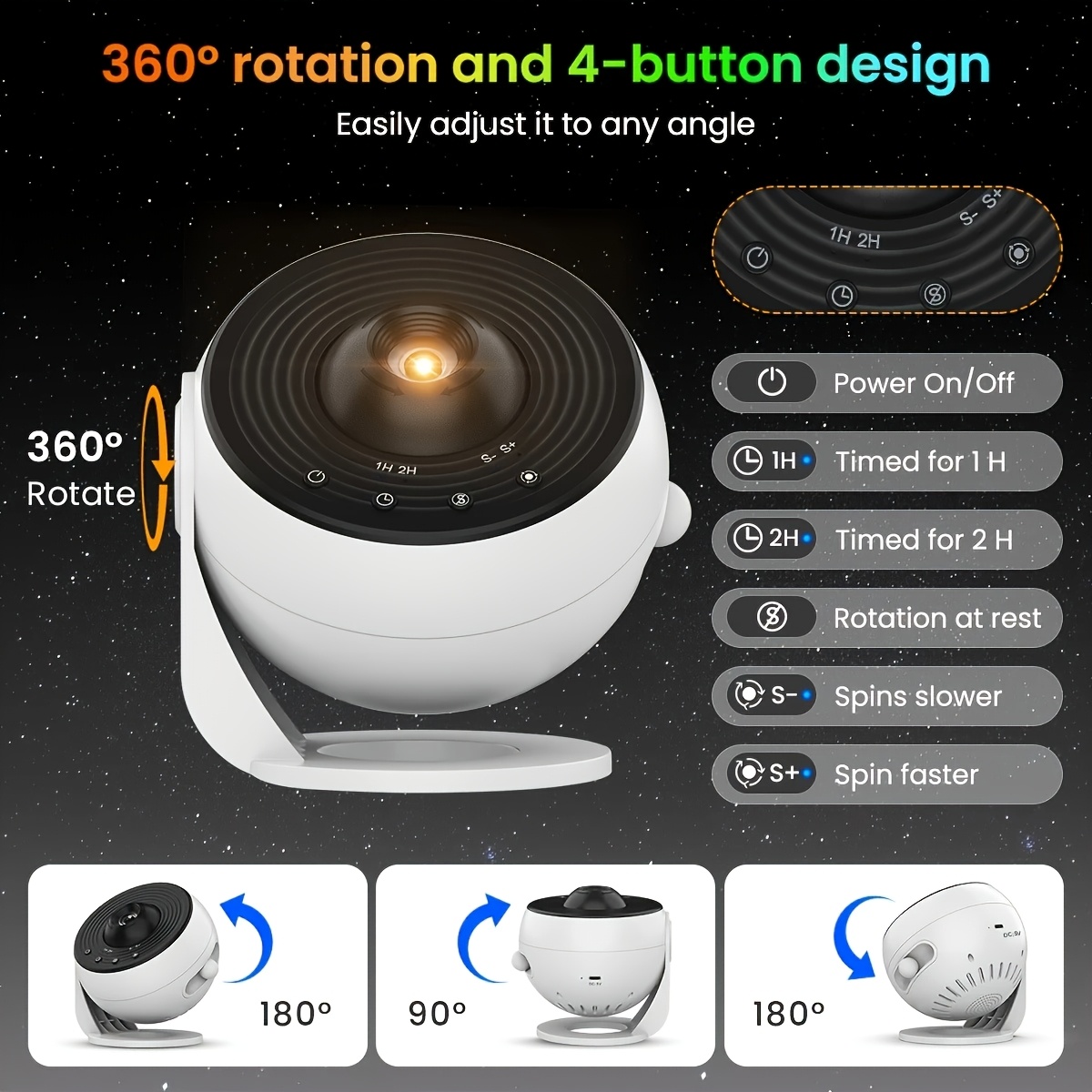 Galaxy Star Projector 360° Rot - Planetarium Projector Home incelemesi ve fiyatı