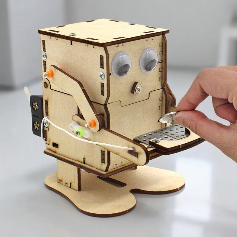 Wooden Assemble DIY Robot Eati - Science Project Robot incelemesi ve fiyatı