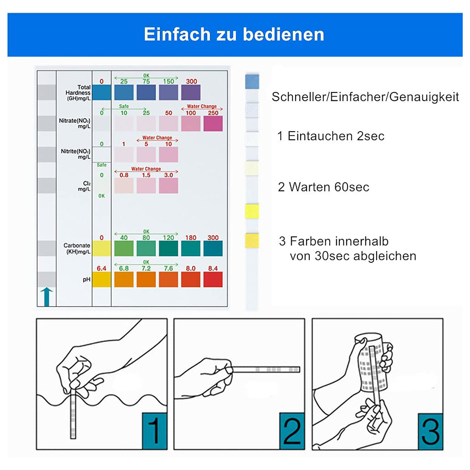 100pcs 6-in-1 Water Quality Te - Ph Strip Test incelemesi ve fiyatı
