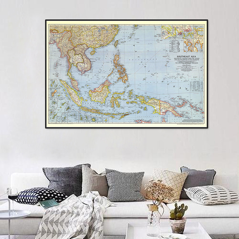 A2 Size World Map Detailed Sou - Star Map Poster incelemesi ve fiyatı