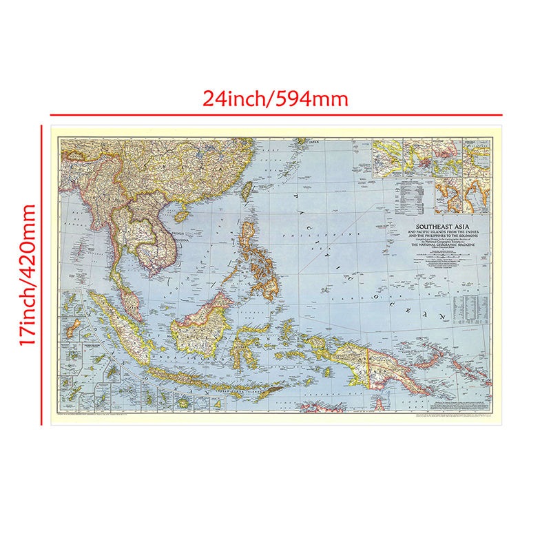 A2 Size World Map Detailed Sou - Star Map Poster incelemesi ve fiyatı