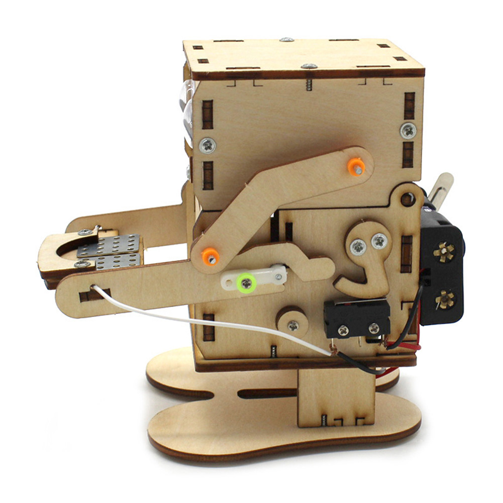 Robot Eating Coin Wood DIY Mod - Science Project Robot incelemesi ve fiyatı