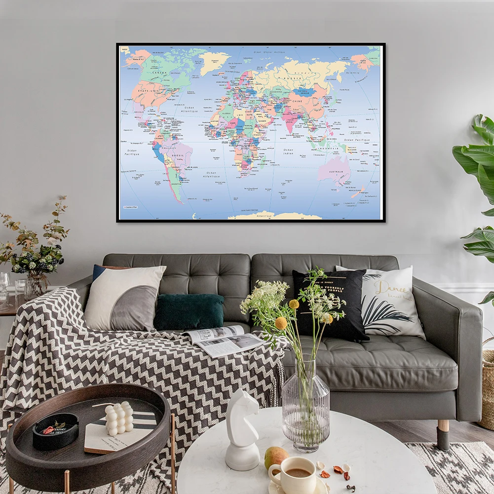 Unframed World Map French Lang - Star Map Poster incelemesi ve fiyatı