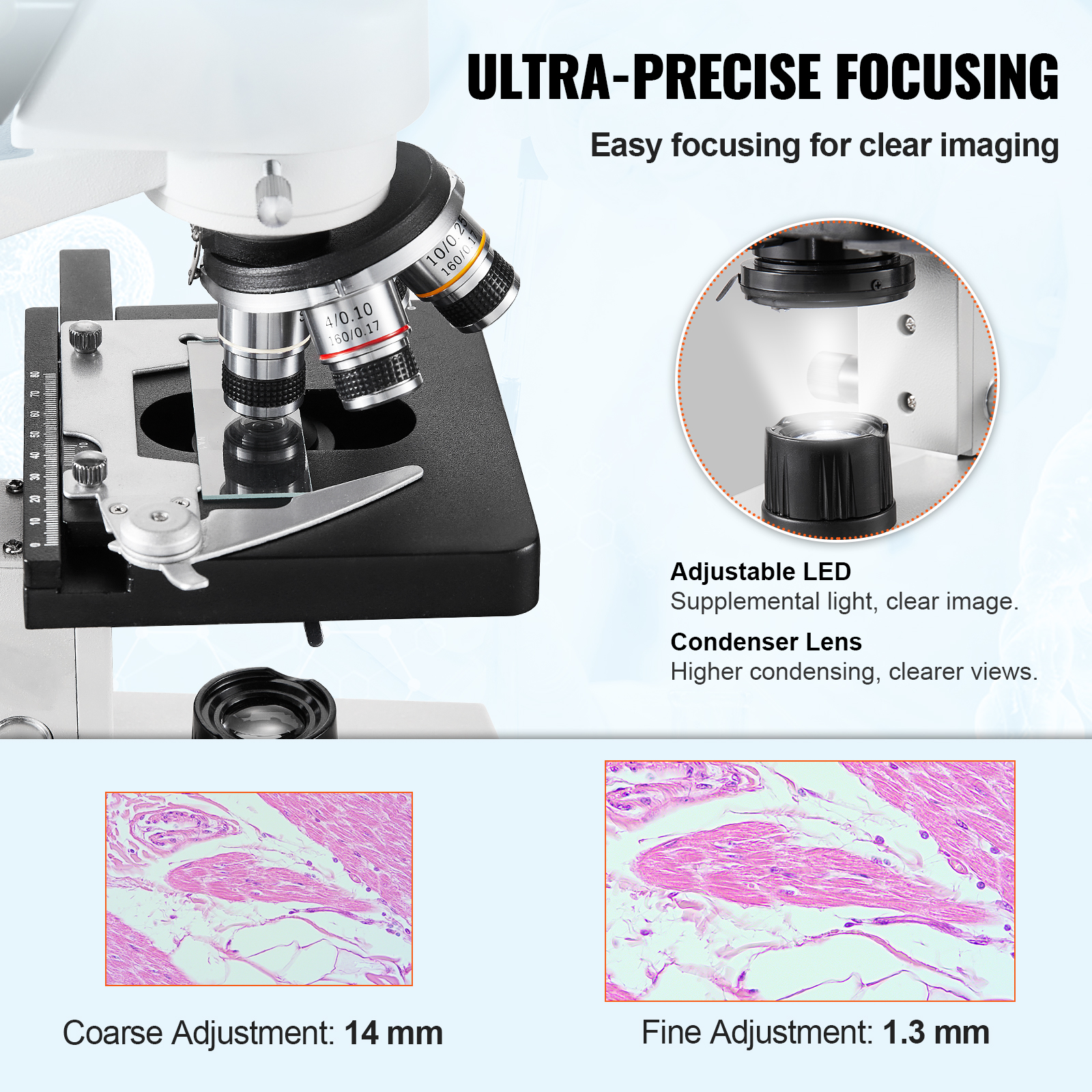 VEVOR Compound Trinocular Micr - Microscope Compound 40X incelemesi ve fiyatı