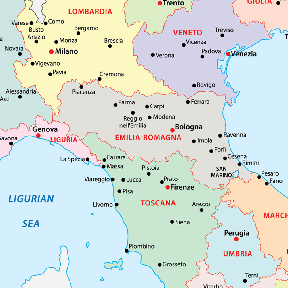 42*59cm In Italian Political M - Star Map Poster incelemesi ve fiyatı
