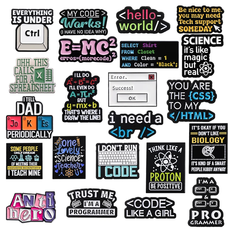 Program Code Sets Enamel Pins  - Science Bob incelemesi ve fiyatı