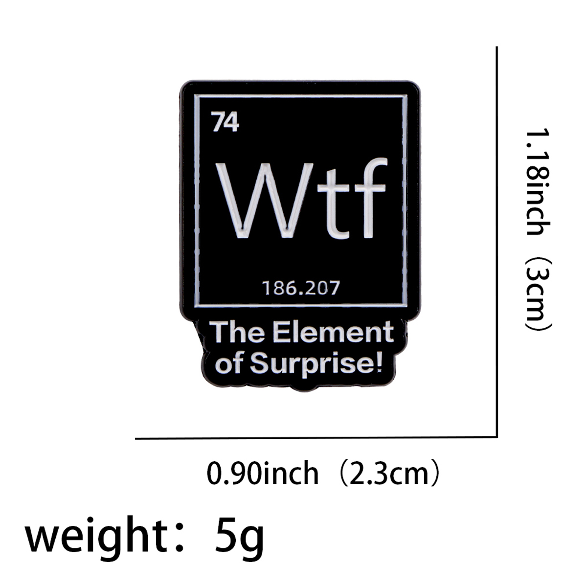 Chemical Element 74 Enamel Pin - Science Bob incelemesi ve fiyatı