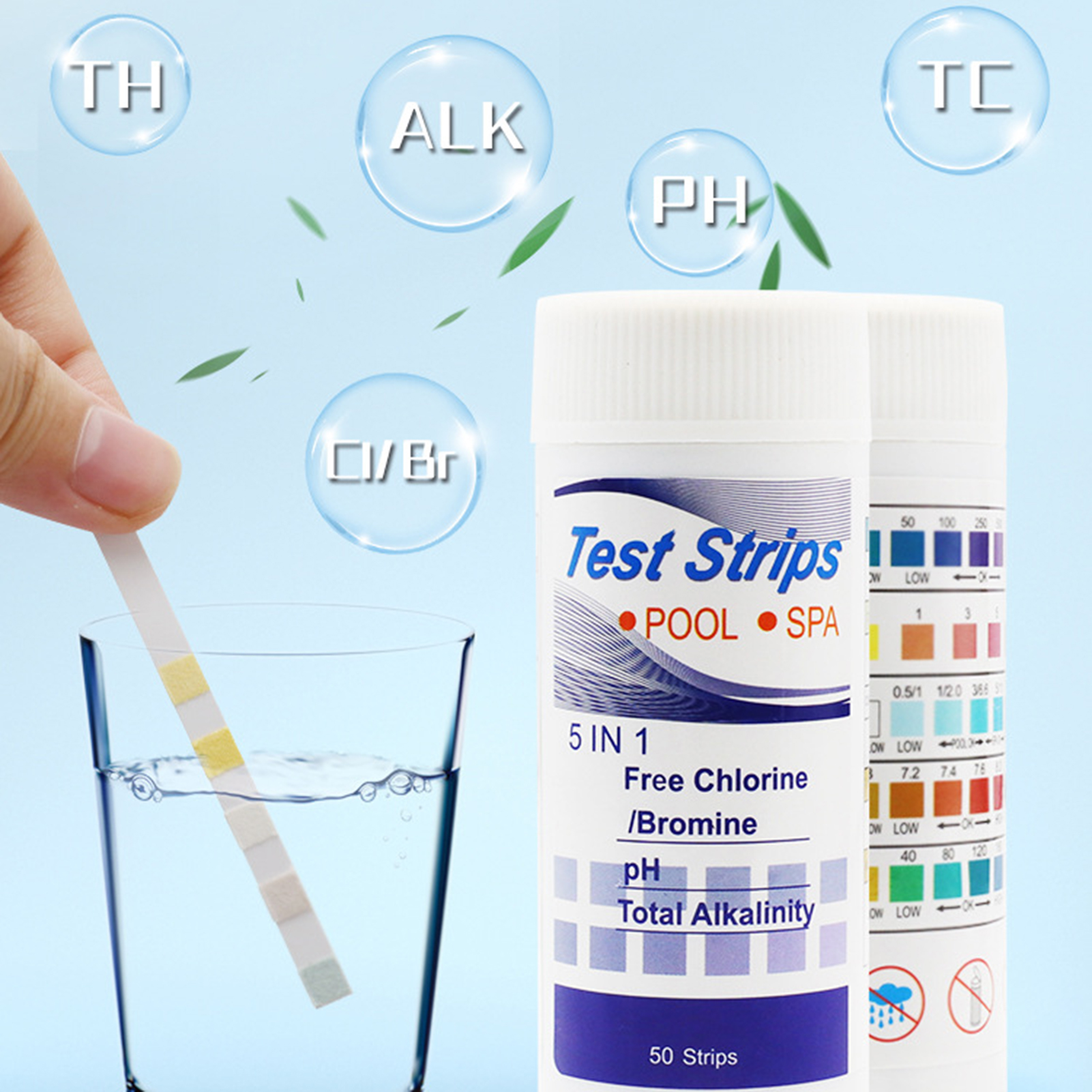 50pcs Multipurpose Chlorine PH - Ph Strip Test incelemesi ve fiyatı