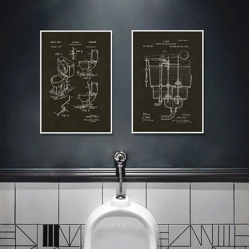 Modern Toilet Paper Blueprint  - Star Map Poster incelemesi ve fiyatı