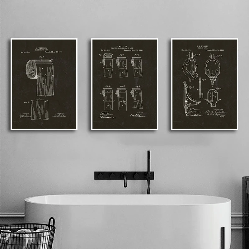 Modern Toilet Paper Blueprint  - Star Map Poster incelemesi ve fiyatı