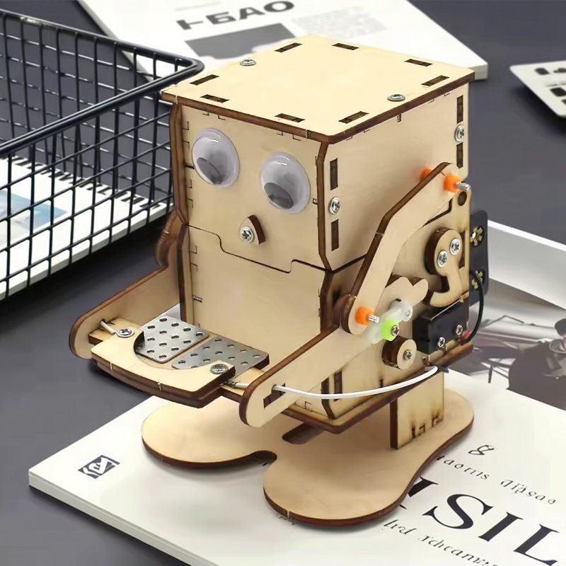 DIY Coin Eating Robot Wooden M - Science Project Robot incelemesi ve fiyatı