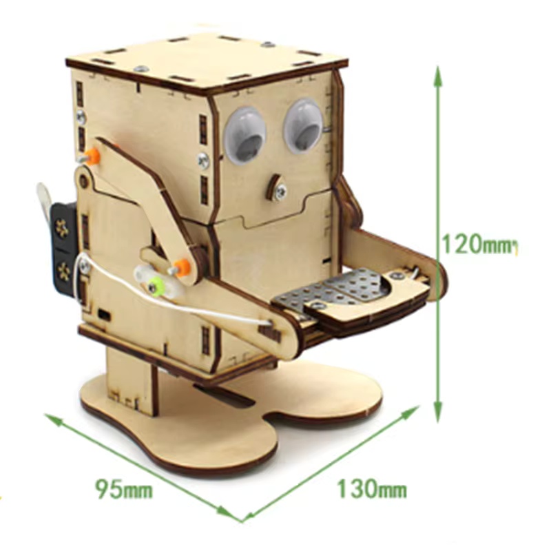 DIY Coin Eating Robot Wooden M - Science Project Robot incelemesi ve fiyatı